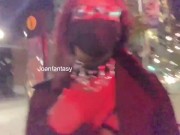 Risky walk downtown while showing off my outfit  6/16