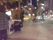 Risky walk downtown while showing off my outfit  9/16