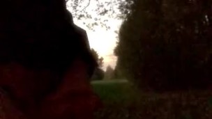 Public wank, moan and cum outside 