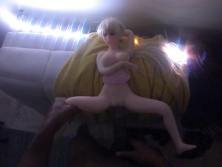 Big Dick & Blonde Japanese Miini Sex doll