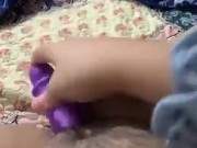 Playing with vibrator  12/16