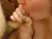 Horny BBW gives daddy head and bends her over 5/16