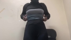 (ASMR) public bathroom masturbation