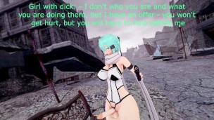 Sword Art Online GGO: dreams with futa Sinon cock sucking | Taker POV