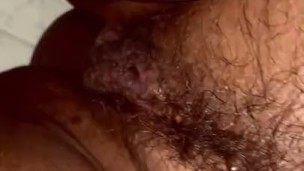 Farting and hairy phat pussy on a fat bbw 