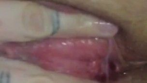 Girl masterbates leaking pussy moaning