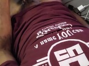 Stroking my big fat cock next to my step daughter  12/16