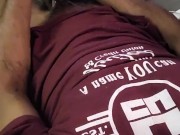 Stroking my big fat cock next to my step daughter  13/16