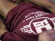 Stroking my big fat cock next to my step daughter  16/16