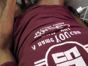 Stroking my big fat cock next to my step daughter  9/16