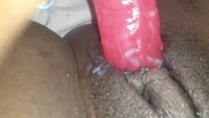 Ebony Solo Pink Dildo & Anal Beads(Part 1)