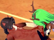 Furry Hentai 3D - Deer and Horse Hard Sex 1/2 14/16