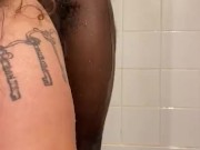 BBC shower action milf slut sucks and gets pounded from the back 4/16