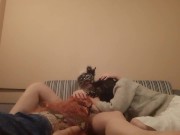 Госпожа мастурбирует на фут фетиш рабынь. Кончает от мастурбации и кунилингуса - IkaSmokS 14/16