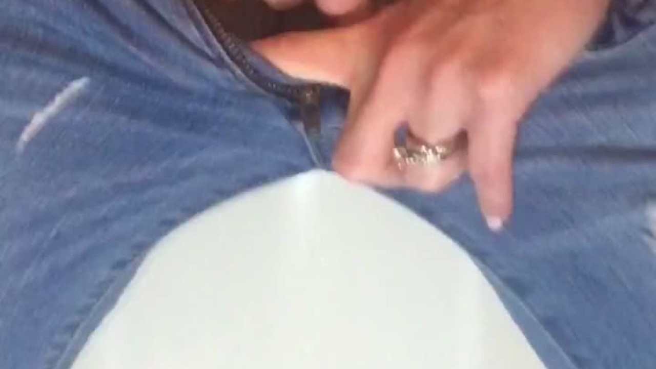 I caught my wife recording herself pissing in her pants with the fly unzippered for a fan request  - RedTube