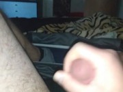 Playing with cock and balls