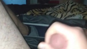 Playing with cock and balls
