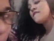 Lesbian strippers making out in a public bathroom (3) 15/16