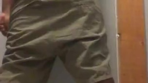 Gay Chocolate man shakes ass and fucks his wet hole with dildo