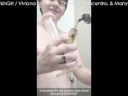 goth stoner slut dabbing smoking and vaping naked naughty girl 2/16