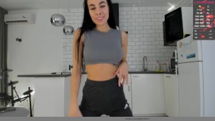 sport girl show amazing body