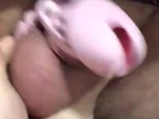 Wife makes me cum in chastity  6/16