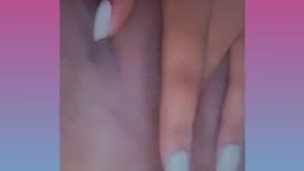 My pussy is wet in front of a movie