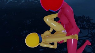 FUTA Among Us red X yellow (3D HENTAI)