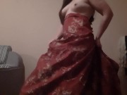 Вылизывают под платьем мою киску и попку. Бурный оргазм - lesbian_illusion 13/16