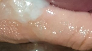Close-up fast thick oiled cumshot, 4k, 60fps