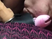 Wife makes caged Sissy hubby wear strap on and get teased 13/16