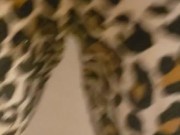 Collared submissive whore pisses her pants. 3/16