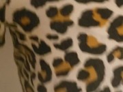 Collared submissive whore pisses her pants. 4/16