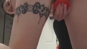 Tattooed Slut Fucking Herself