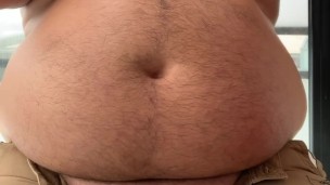 Different views of a big belly and fatpad