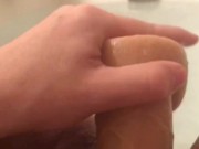 Fucking my tight pussy with big cock dildo 11/16