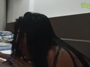 Hot slutty Brazilian teen stepsister sucking and fucking big american dick interracial 7/16