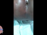 wife try to give oil massage my cock and ass 16/16