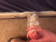 Big dick fucking clear fleshlight
