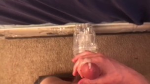 Big dick fucking clear fleshlight