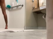 POV peeping under my door shower scene James Bond move 2/16