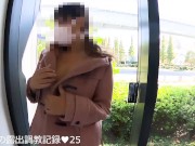 えみり 日中のビル内を露出散歩、外から丸見えの窓の前で露出撮影 - Screenshot 13 of 16 - Big Boobs