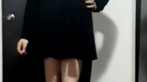 Cute crossdresser wearing dress and heels 