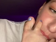 Sloppy toes gagging. Feet worship. Drool 5/16