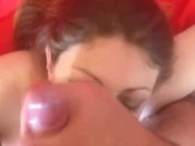 long hard blow job, deep throat 9/16