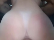 CUM AND DESTROYED TEEN PUSSY IN THE CAR 6/16