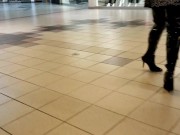 Kinky Piss In Thigh High Boots Then Walking In the Mall 12/16