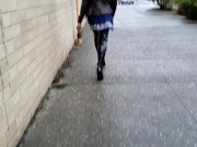 Kinky Piss In Thigh High Boots Then Walking In the Mall 6/16