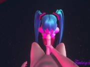 Vocaloid Hentai - POV Miku Blowjob in a Striptease Club 9/16