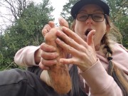 Cleaning My Very Dirty Feet. Lots of Spitting 11/16